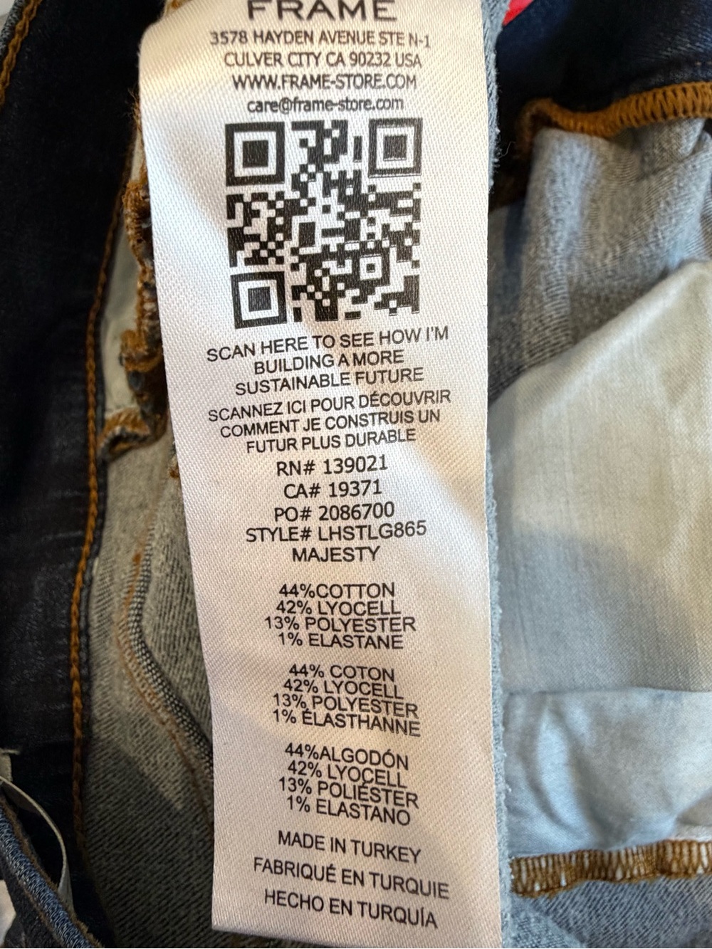 FRAME Le High Straight Long Jeans in Majesty Wash Size 27 Inseam 30” - Picture 9 of 13